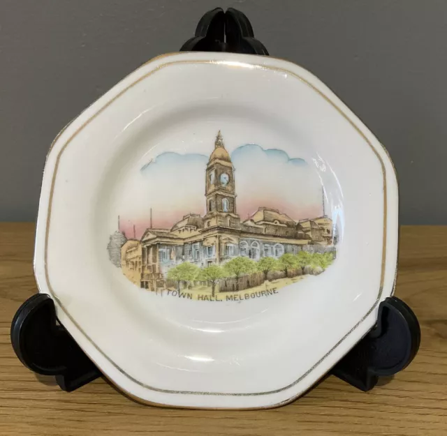 Town Hall Melbourne VINTAGE Small Plate Souvenir Royal Stafford Bone China VGC