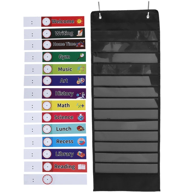 DAILY SCHEDULE POCKET Chart for Classroom/Home/OfficeGD £14.35