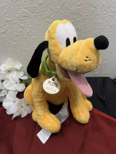 Disney Parks 50th Anniversary Pluto Plush Toy 11-Inch Walt Disney World