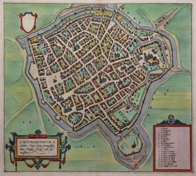 Saint Omer - S. Omer - Braun und Hogenberg - Originaler Kupferstich von 1580