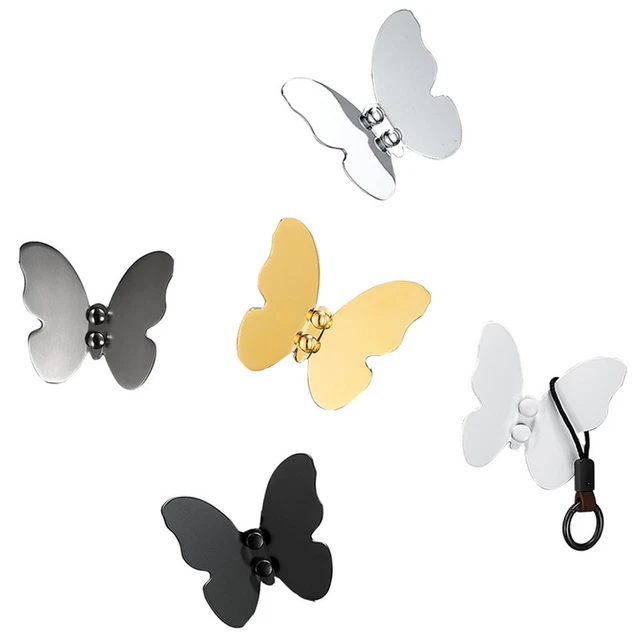 Clothes Storage Hanger Brass Butterfly Hook Wall Decor for Bag Decoration