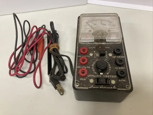 Superior Instruments Co. Model 70 VOM Utility Tester  Vintage With Leads