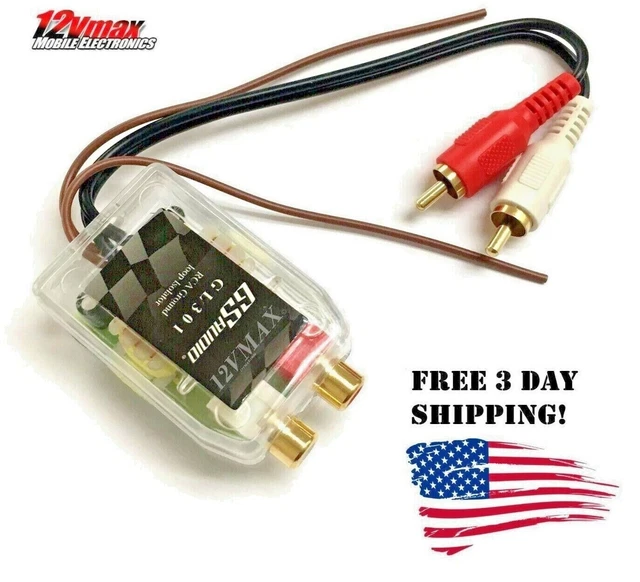NOISE FILTER SUPPRESSOR RCA Audio Ground Loop Isolator for Car AMP Home