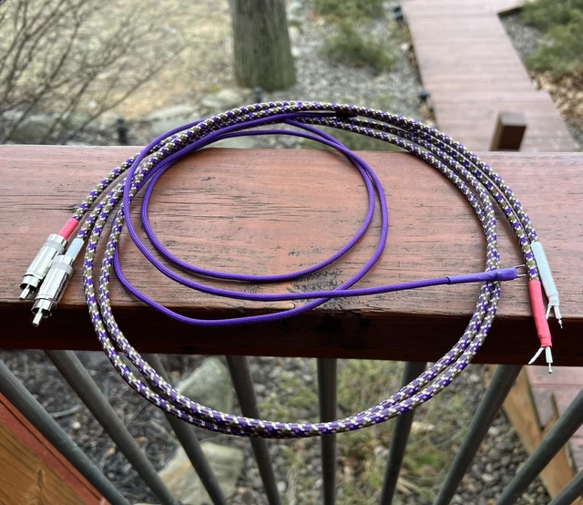 4 FT AUDIOPHILE Turntable Replacement Phono RCA Cables Low Cap. Solder