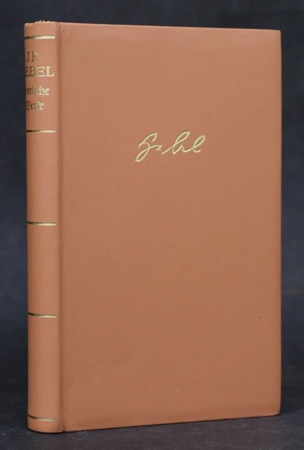 Johann Peter Hebel Poetische Werke,Ganzleder,Winkler ,1971,Rar