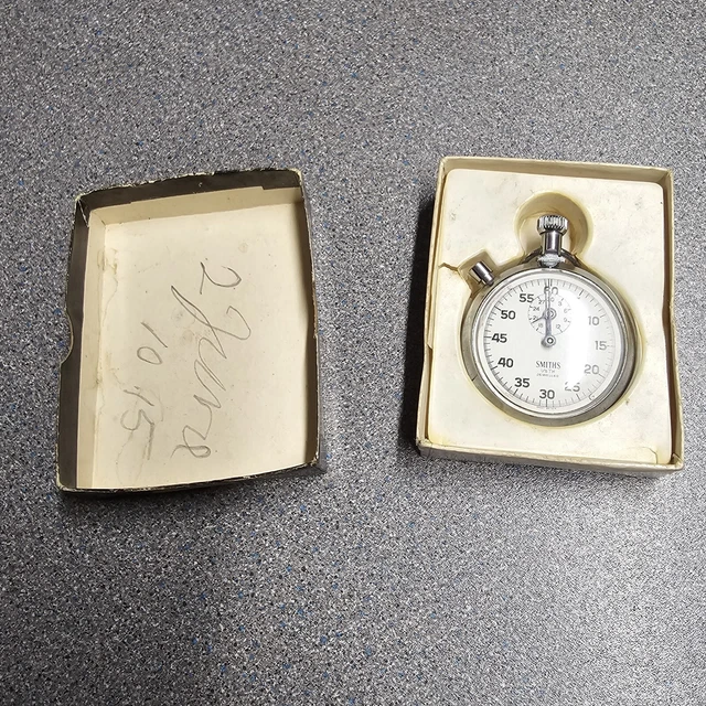 Chronomètre Smiths 1/10 Seconde - 15 Minutes, Acier Inox, Vintage - Neuf Sans Boîte (Angleterre)