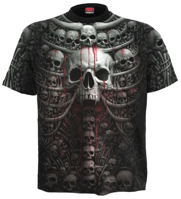 Spiral Direct NEW DEATH RIBS T Shirt/Bones/Halloween/Metal/Rock/Biker/Skull/Top