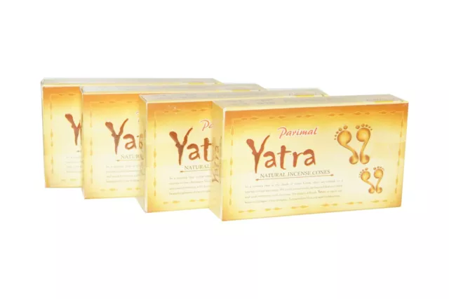 Yatra Natural Incense Cones 4 Packs /  Parimal Incense Cones Dhoop