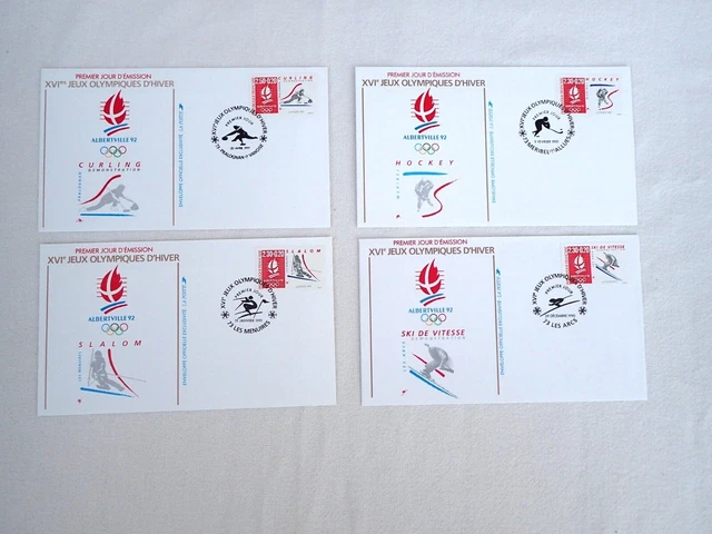 ENVELOPPE JEUX Olympiques Albertville 1992 - Oslo 1952 EUR 12,00 - FR