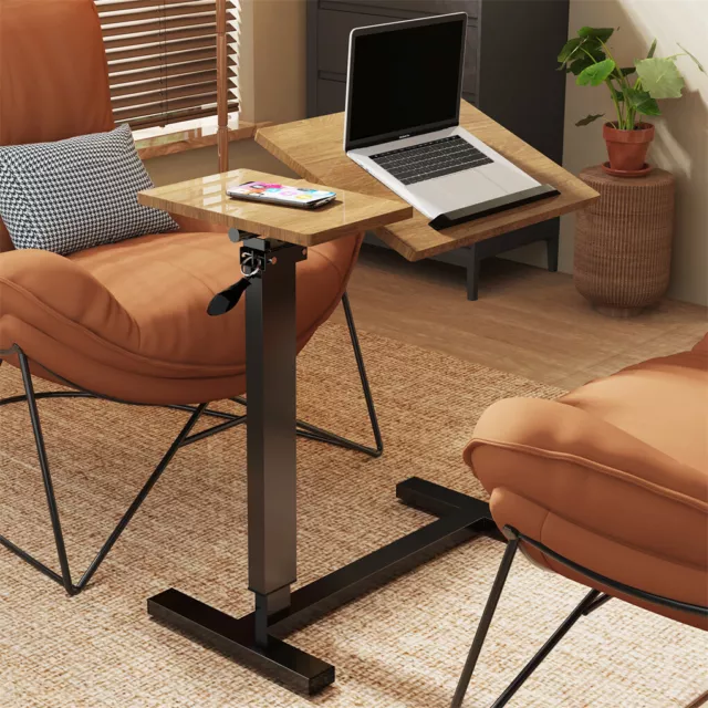 Stylish Over Bed Laptop Table Tilting Desktop Bedside Table Height Adjustable 2