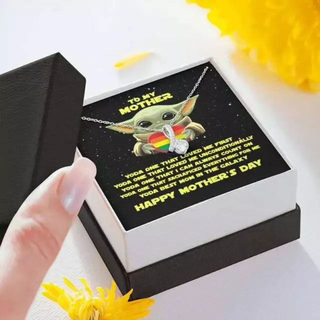 Mothers Day Gift Baby Yoda Mom Gift Alluring Beauty Necklace Jewelry For Mom 3