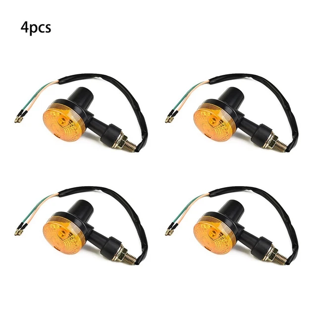 Kit 4 Clignotants Moto Kinstecks LED Couleur Orange - Feux Diurnes Et Freinage, Étanches IP68 - Universel