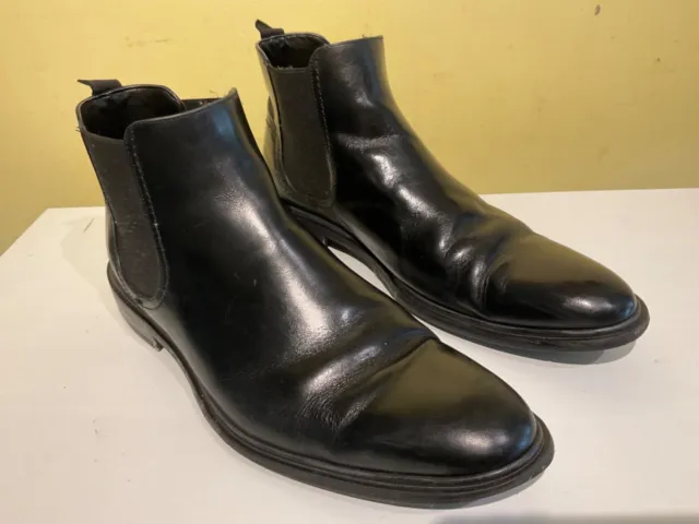 PAOLO SARTORI “MERCUTIO” black leather Chelsea style pull on boots 10 ...