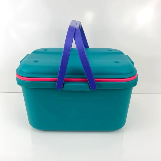 Bolso de mano Eagle Crafttor con asas almacenamiento artesanías contenedor azulado rosa púrpura