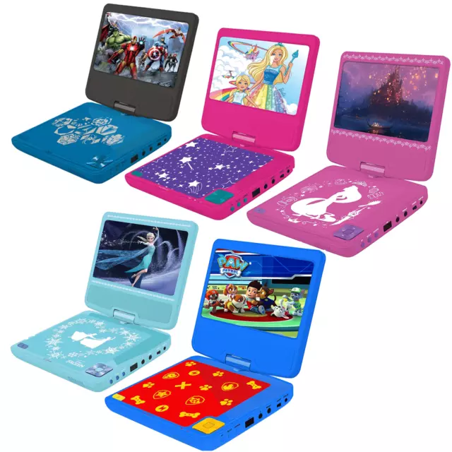 Lexibook Kid's Disney Princess Marvel Barbie & Paw Patrol Portable DVD Player