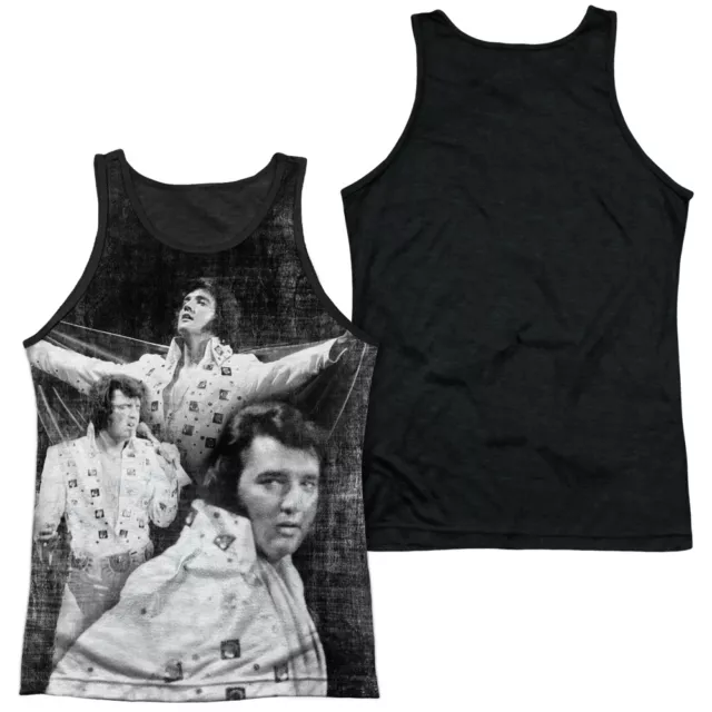 ELVIS LEGENDARY PERFORMANCE Men's Black Back Tank Top Sleeveless Tee SM-3XL