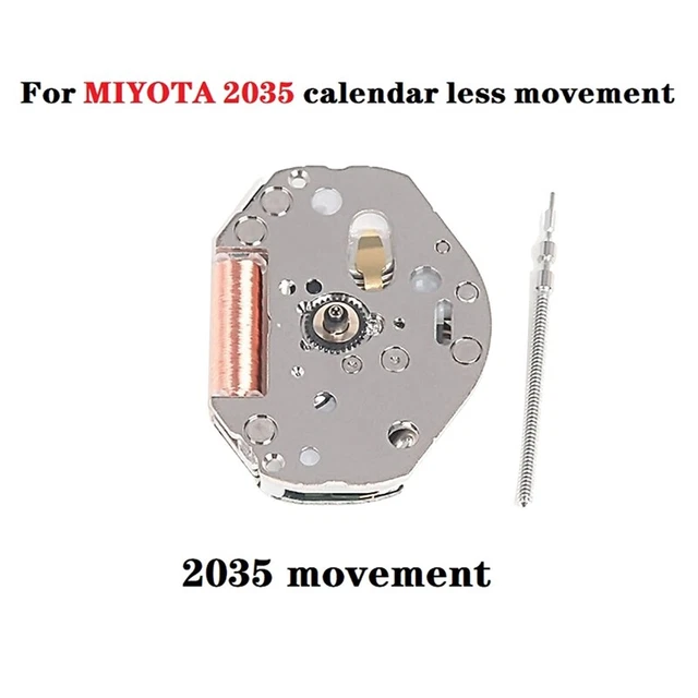 FOR MIYOTA 2035 Movement+Movement Handle 2035 Non-Calendar Three ...