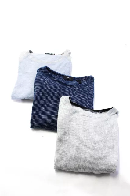 Vince Theory Mens Cotton Jersey Knit T-Shirts Tops Blue Gray Size L XL Lot 3