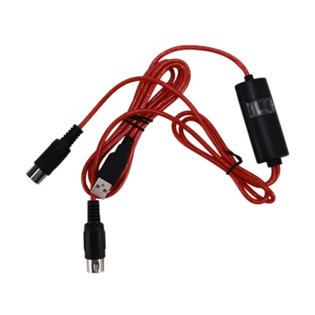 5-Pin Midi To USB In-Out Cable Adapter Converter For Windows Ios Laptop To  V4Y6