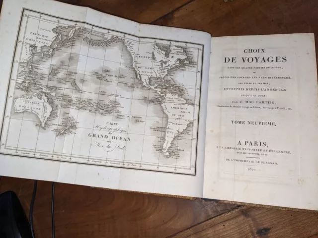 livre ancien - Choix de voyages dans les 4 parties du monde:la mer du sud -1822