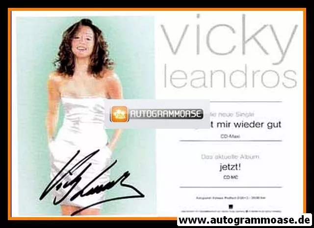 Autogramm Schlager | Vicky LEANDROS | 2000 "Jetzt!" (WEA)