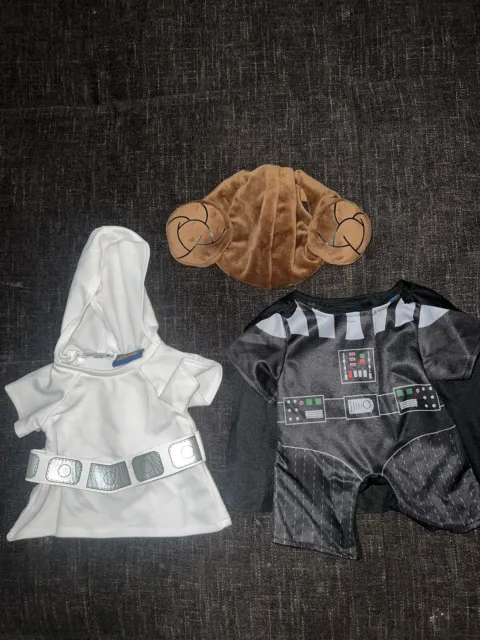 Build a bear Darth Vader & Princess Leia costumes 3 PCS
