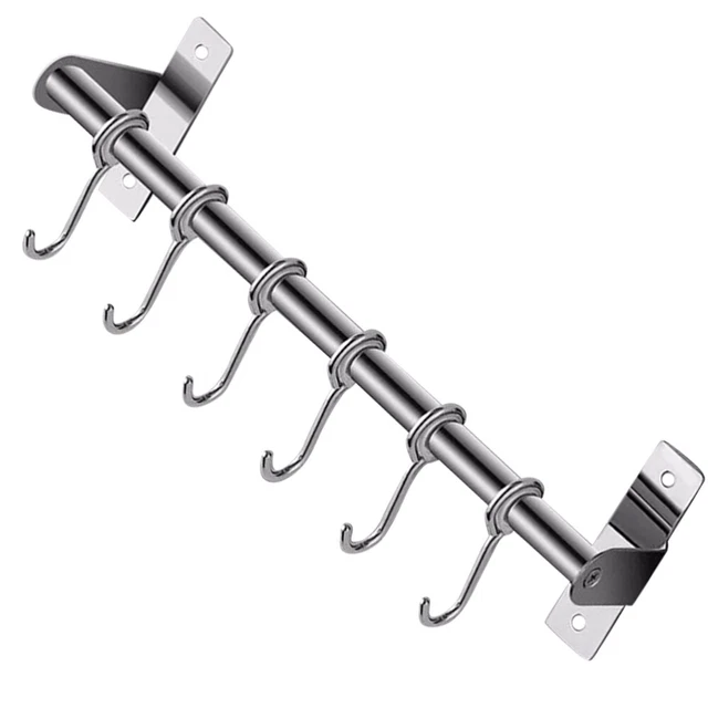 40 Cm Kitchen Utensils Pot Rack Hooks Hanging Coat Wall Mounted