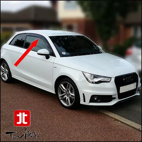 Déflecteurs de vent pluie air teintées pour Audi A1 3 portes S1 2010-2018 8X