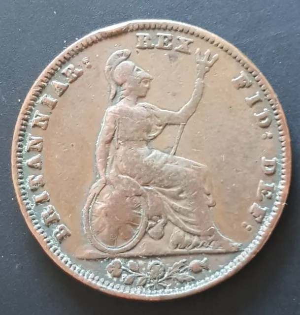 1837 William IV Farthing Coin