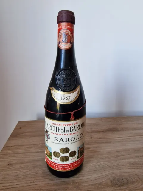 Marchesi Di Barolo 1967 - Bottiglia Di Vino Barolo - Barolo Wine Da Collezione