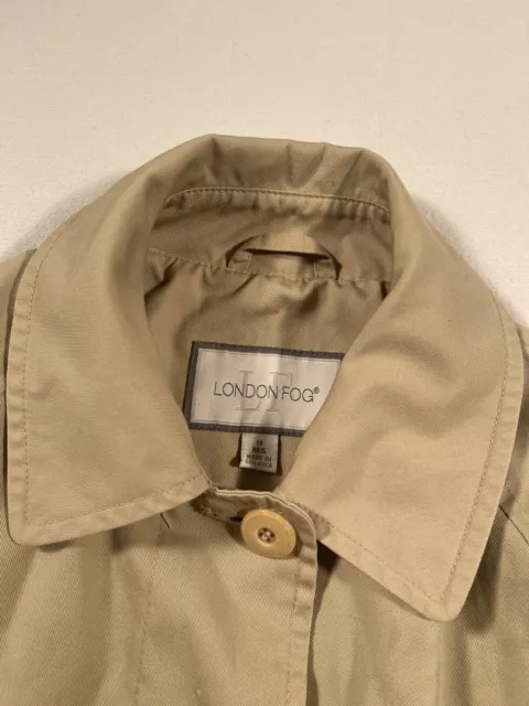 Vintage Tan London Fog Trench Coat Size Medium