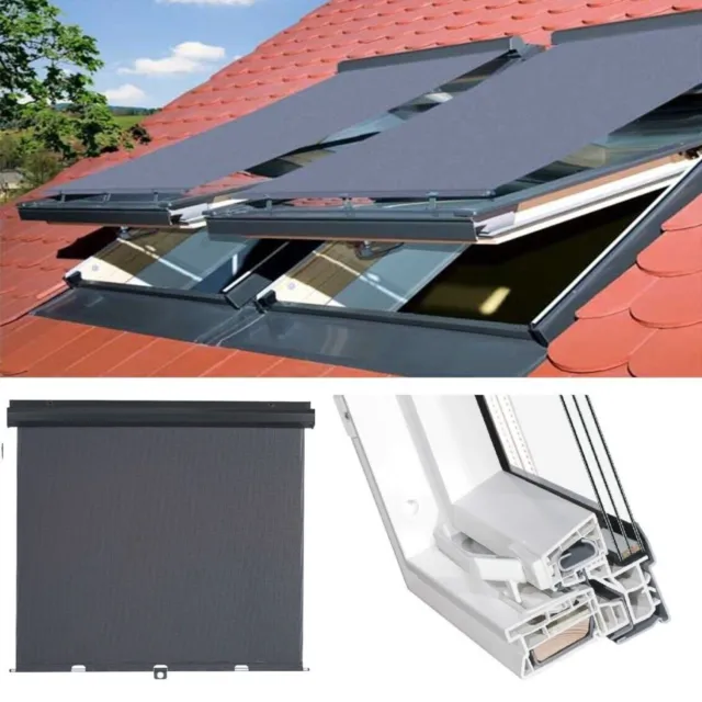 Kunststoff Dachfenster SKYFENSTER 3-Fach Eindeckrahmen AUSSEN MARKISE GRATIS