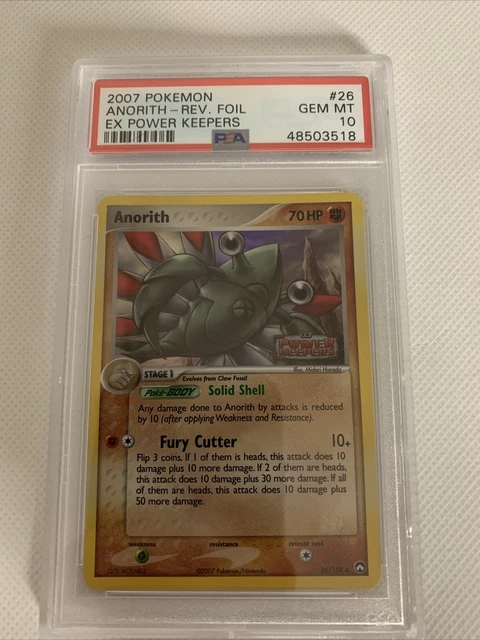 Anorith 26/108 "Stamped" EX Power Keepers Pokemon Card Holo EX+ Psa Gem Mint 10!