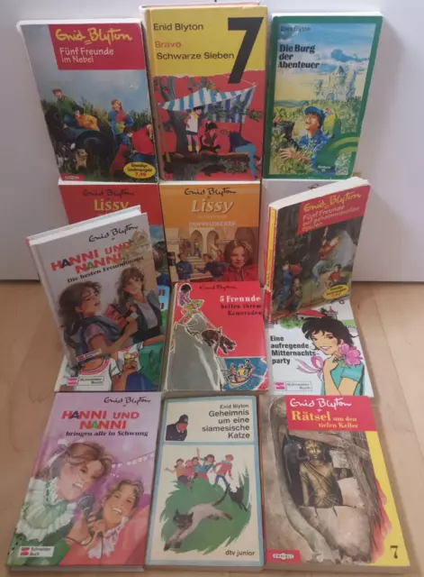 Enid Blyton Hanni und Nanni 14 Bücher Reihe Konvolut Paket