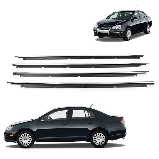 4X Window Moulding Weatherstrip Trim Seal Belt For Volkswagen Jetta 2005-2011 06