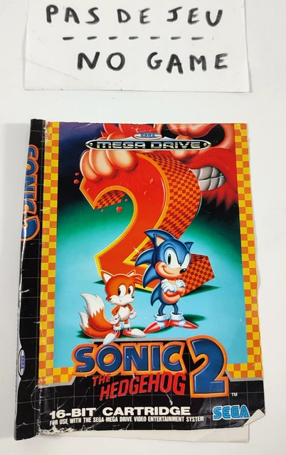 SEGA MEGA DRIVE Jaquette Sonic the Hedgehog 2 PAS DE JEU Envoi rapide ...