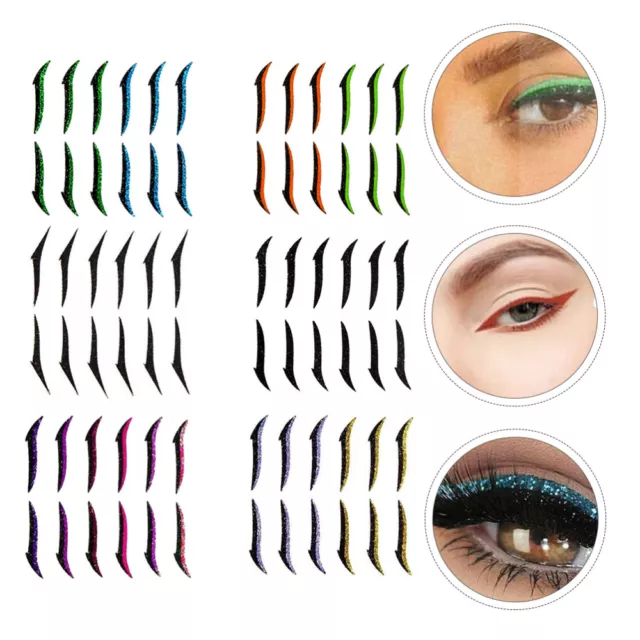 6Pcs wasserfeste Eyeliner Aufkleber für Augen Make-up