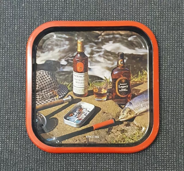 🔶Vintage Advertising Serving Tray Mackinlay's Whisky Old Scotch Legacy Whiskey