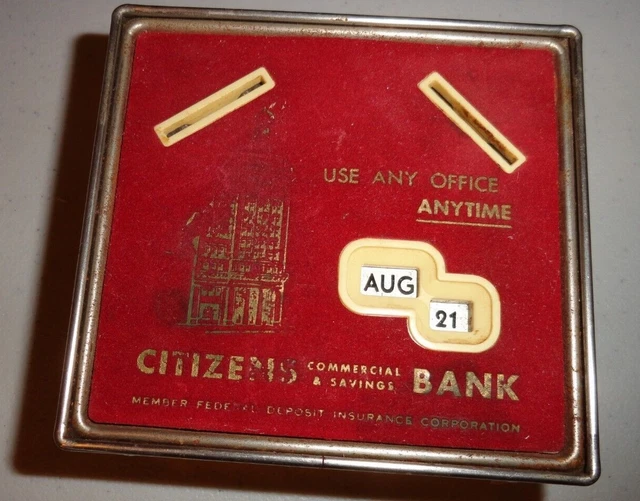 VINTAGE ALL COIN Calendar Bank Citizen Commercial & Savings Bank