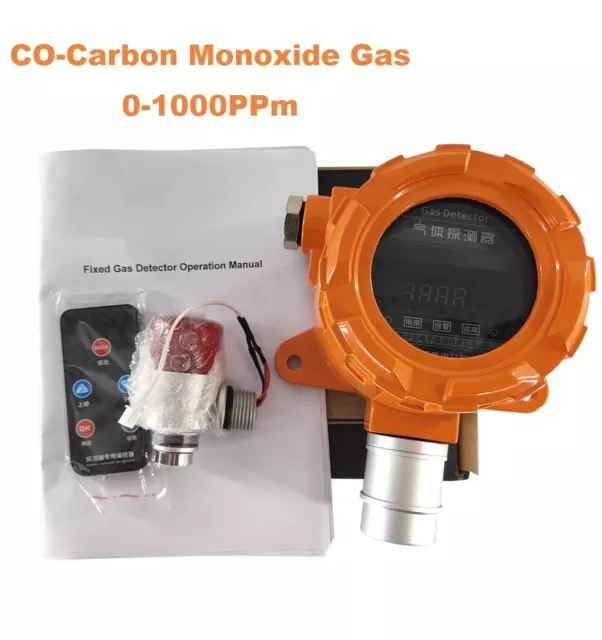 Fixed Carbon Monoxide CO Gas Detector CO Carbon Monoxide Gas Analyzer 0-1000PPm