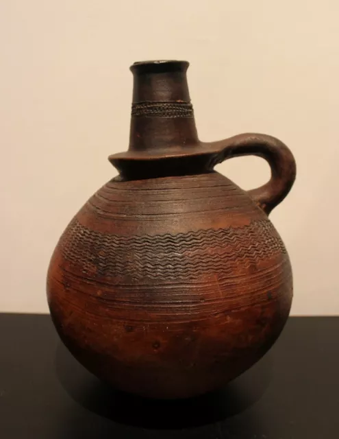 CONGO old rare african vessel potterie BAKONGO africa afrika kongo kruik jug