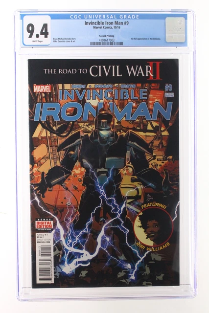 Invincible Iron Man #9 - Marvel 2016 CGC 9.4 1st App of Riri William 2nd Print