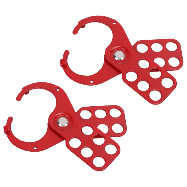 6 HOLE LOCKOUT Tagout Safety Hasp Lock Steel Tamper Proof Impact