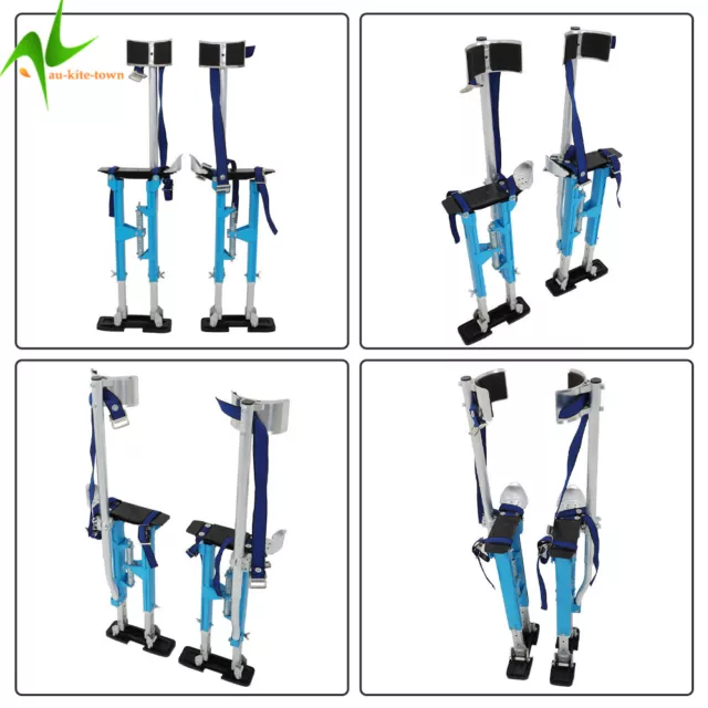 18-30" Pair of Aluminium Drywall Stilts Tool Adjustable Height Painter AU