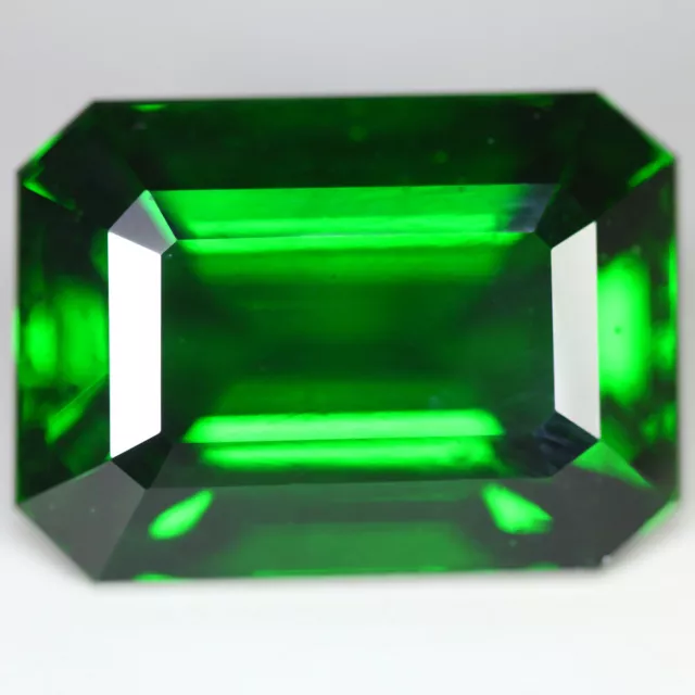 63.59 Cts_Loose Gemstone_100 % Natural Unheated Green Moldavite_Emerald Cut