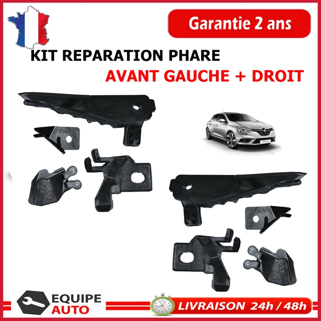 Support Clips Reparation Phare Avant Gauche + Droit Prévu Megane IV 2015>