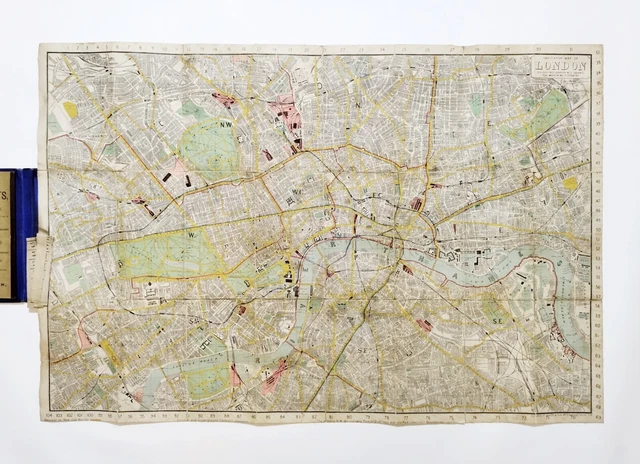 Tapae Map TAPE INDICATOR MAP of LONDON and Visitors Guide original antique C ...