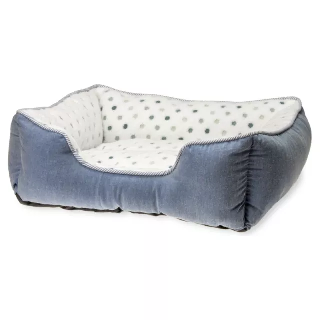 Karlie Lit de Chat Point Gris-Bleu, Différentes Tailles, Neuf