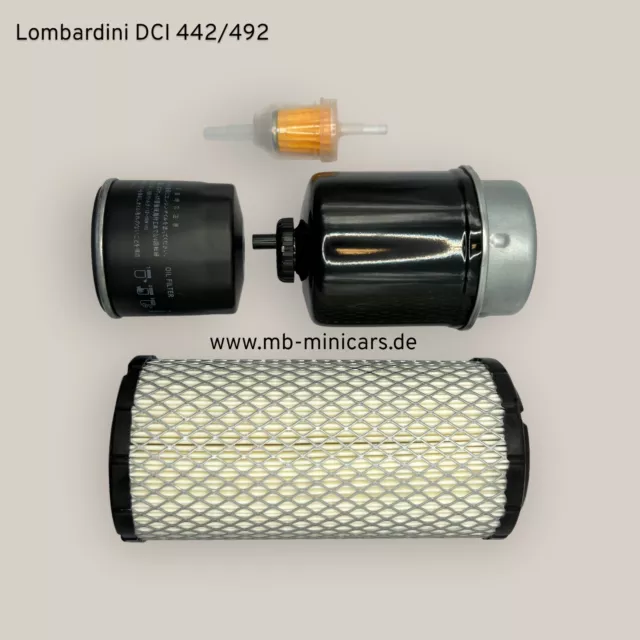 Set Filter Luft Öl Diesel DCI Lombardini Ldw 442 Ligier Ixo JS50 Microcar  JS60