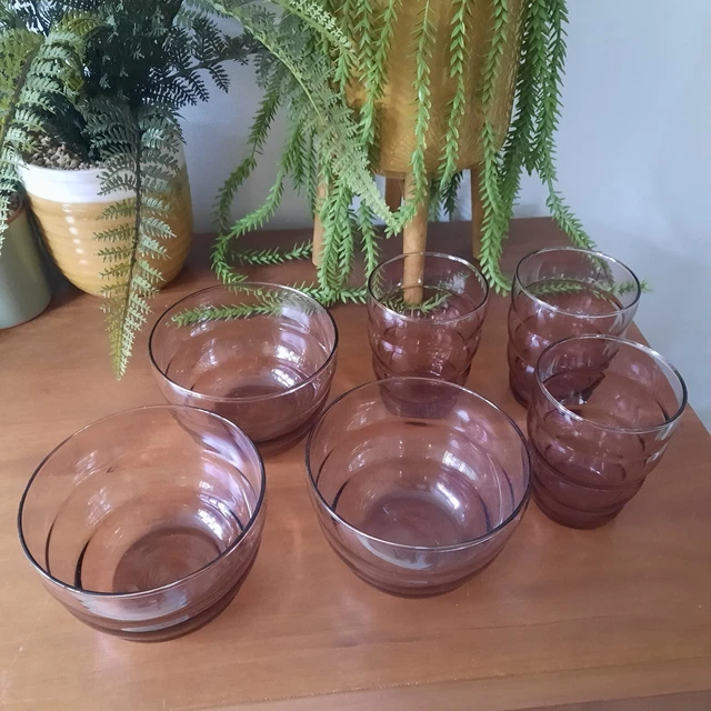 3 X IKEA Skoja Beehive Bowls And 3 x Glasses /Tumblers Amethyst Purple 10cm £18.00 PicClick UK